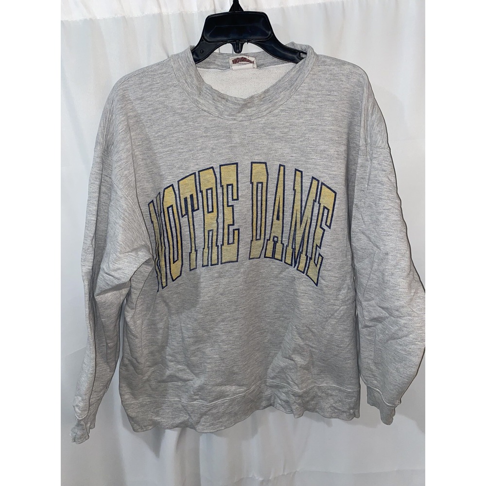 Vintage Notre Dame Fighting Irish Nutmeg Mills Sweatshirt 90's XL Made USA‎